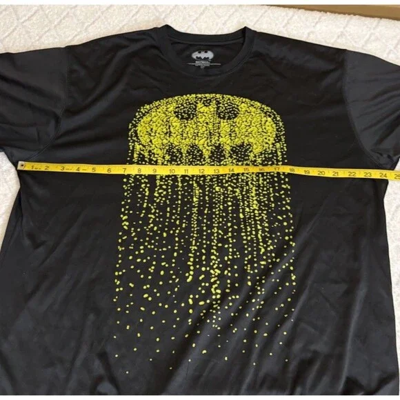 Batman DC Comics Cascading Logo Soft Feel Black Shirt Men’s Size XL - Picture 13 of 14